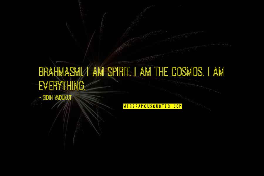 Efluviotelogeno Quotes By Sidin Vadukut: brahmasmi. I am spirit. I am the cosmos.