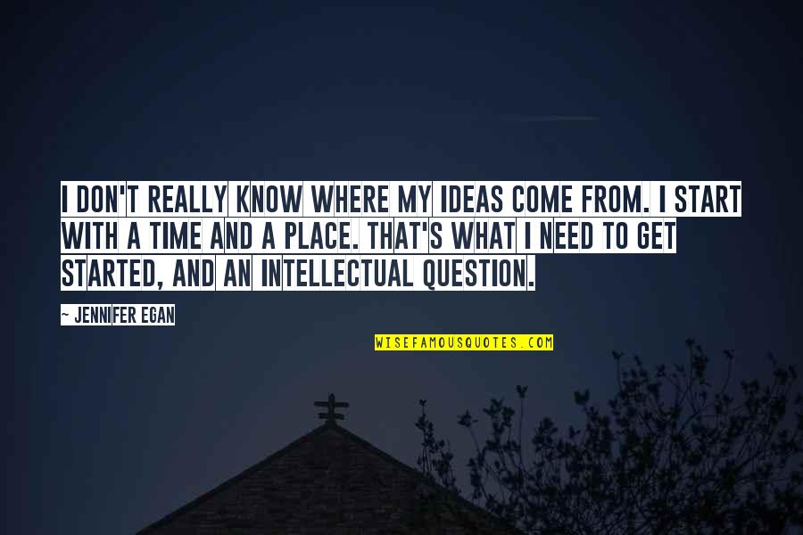 Egan Quotes By Jennifer Egan: I don't really know where my ideas come Egan Quotes By Jennifer Egan: I don't really know where my ideas come