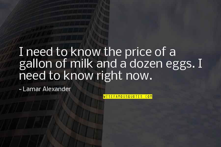 Eggs Quotes By Lamar Alexander: I need to know the price of a