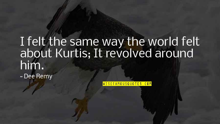 Ego Pride Quotes By Dee Remy: I felt the same way the world felt