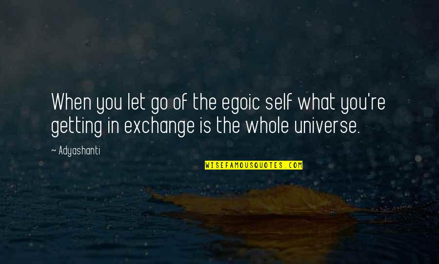 Egoic Quotes By Adyashanti: When you let go of the egoic self