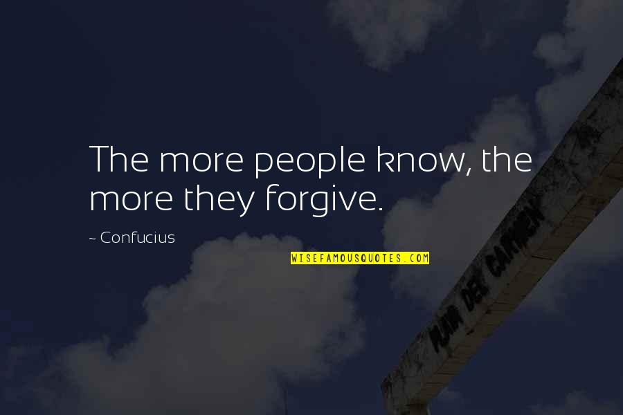 Egoistas Lietuviskai Quotes By Confucius: The more people know, the more they forgive.