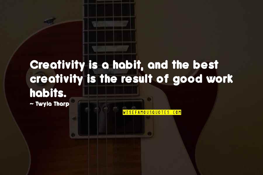 Egyes Lt Quotes By Twyla Tharp: Creativity is a habit, and the best creativity