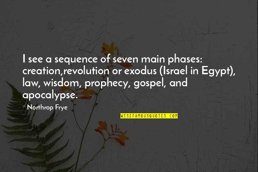 Egypt Quotes By Northrop Frye: I see a sequence of seven main phases: