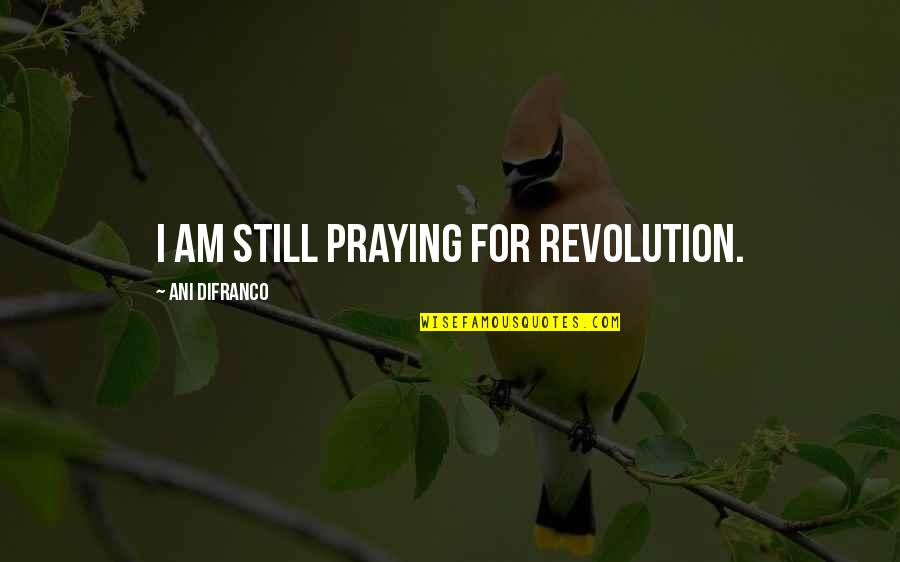 Ehrenbreitstein Quotes By Ani DiFranco: I am still praying for revolution.