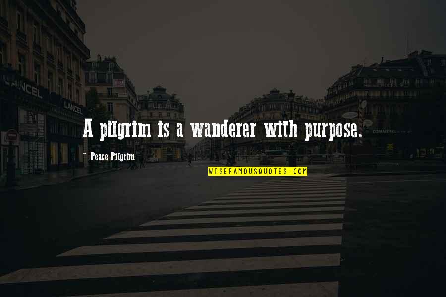 Ehrenlos Quotes By Peace Pilgrim: A pilgrim is a wanderer with purpose. Ehrenlos Quotes By Peace Pilgrim: A pilgrim is a wanderer with purpose.