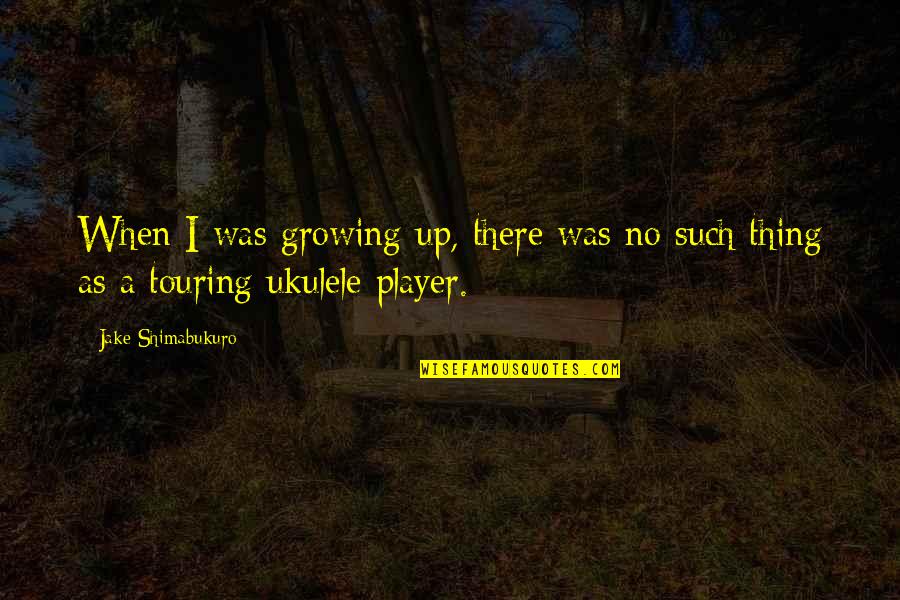 Ehrlichs Wine Quotes By Jake Shimabukuro: When I was growing up, there was no Ehrlichs Wine Quotes By Jake Shimabukuro: When I was growing up, there was no