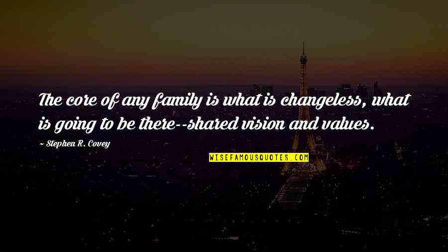 Eich Quotes By Stephen R. Covey: The core of any family is what is
