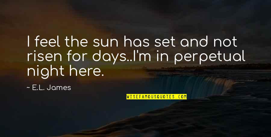 Eid Mubarak Quotes By E.L. James: I feel the sun has set and not