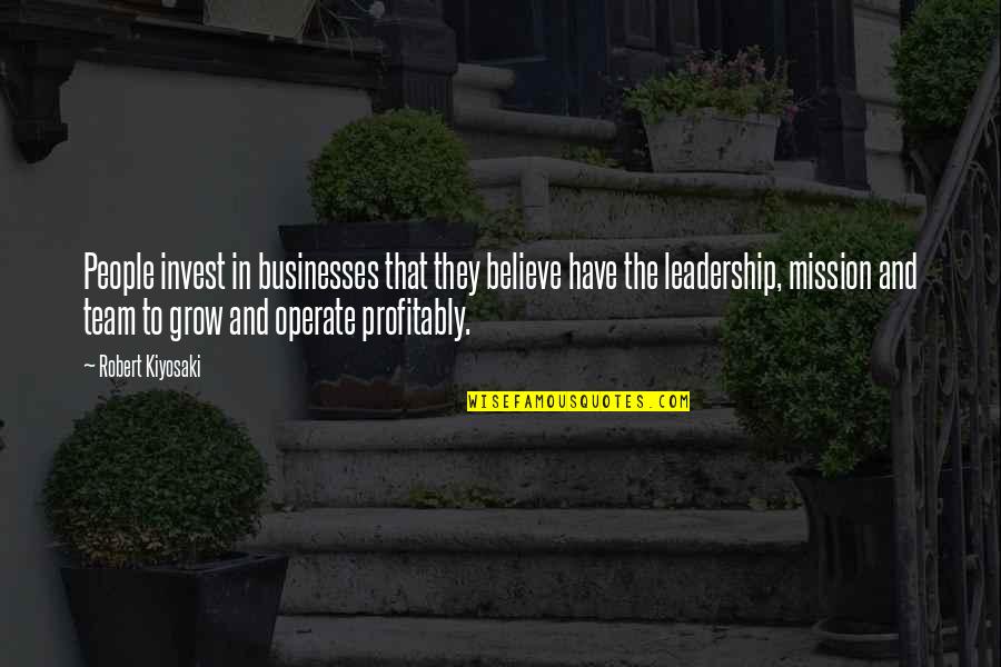 Eid Ul Azha Funny Quotes By Robert Kiyosaki: People invest in businesses that they believe have