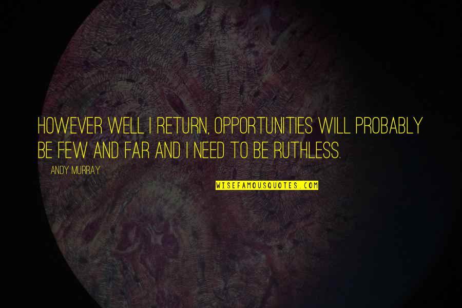 Eid Ul Fitr Blessings Quotes By Andy Murray: However well I return, opportunities will probably be Eid Ul Fitr Blessings Quotes By Andy Murray: However well I return, opportunities will probably be