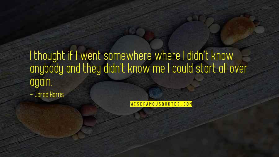 Eiermandjes Quotes By Jared Harris: I thought if I went somewhere where I