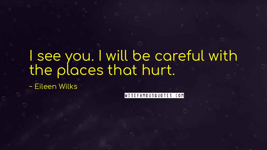 Eileen Wilks quotes: I see you. I will be careful with the places that hurt.