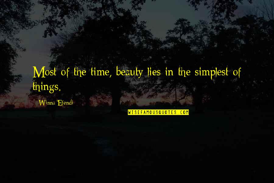 Eilif Skodvin Quotes By Winna Efendi: Most of the time, beauty lies in the
