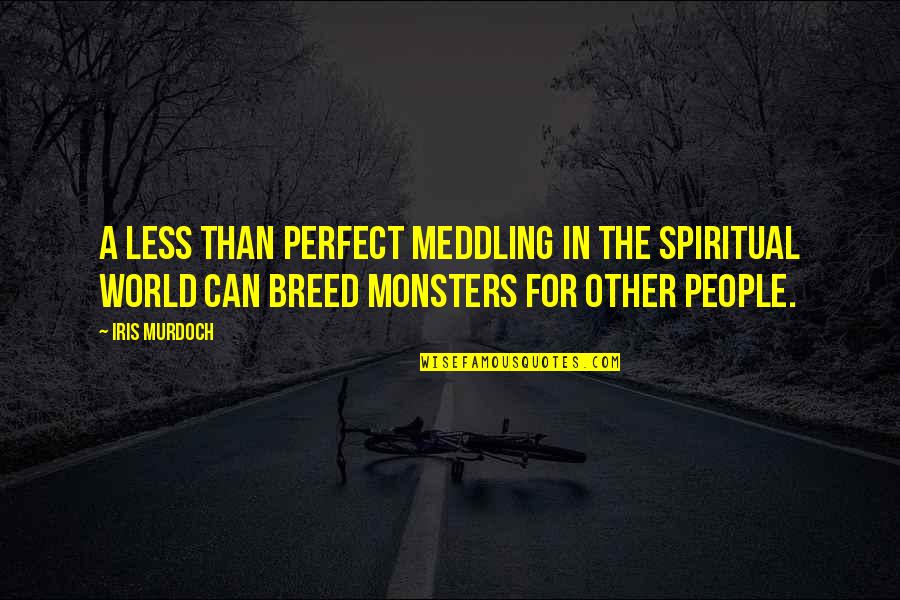 Eimhin Mcnamara Quotes By Iris Murdoch: A less than perfect meddling in the spiritual Eimhin Mcnamara Quotes By Iris Murdoch: A less than perfect meddling in the spiritual