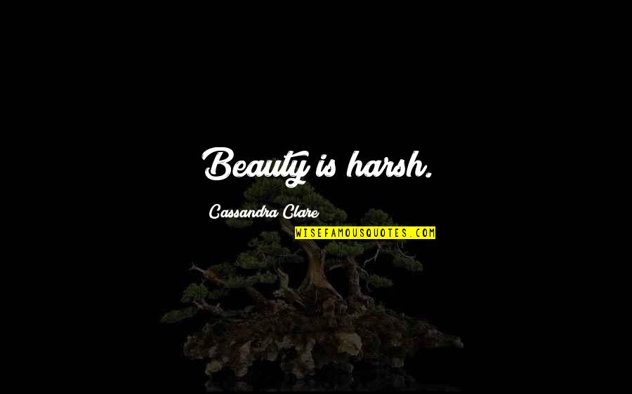 Einfaches Waffelrezept Quotes By Cassandra Clare: Beauty is harsh.