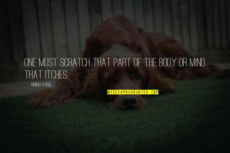 Einhalten Jelent Se Quotes By Aminu Kano: One must scratch that part of the body