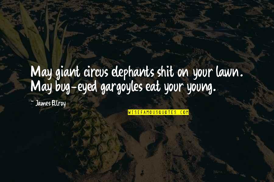 Einstein Space Time Quotes By James Ellroy: May giant circus elephants shit on your lawn.