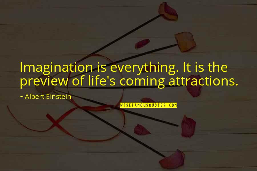 Einstein's Quotes By Albert Einstein: Imagination is everything. It is the preview of