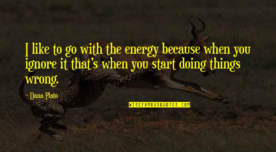 Eira Quotes By Dana Plato: I like to go with the energy because