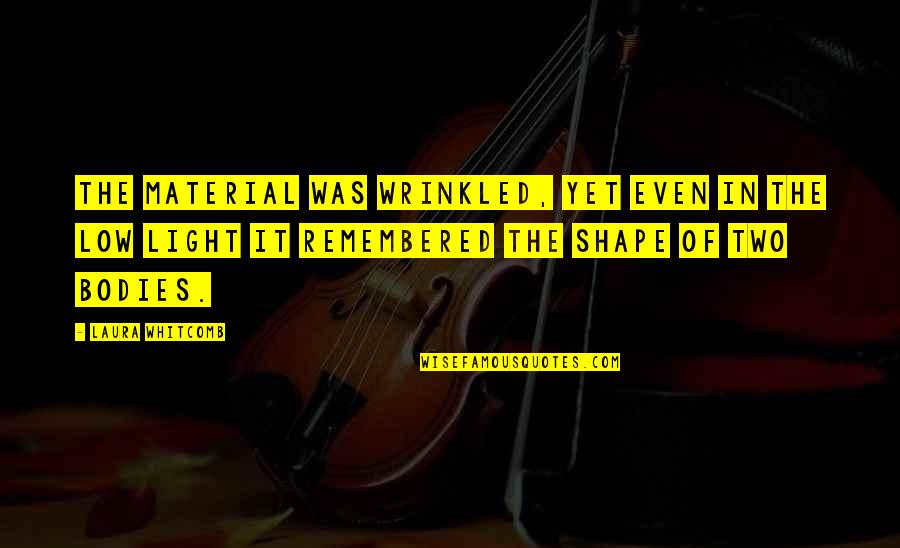 Eisel Enterprises Quotes By Laura Whitcomb: The material was wrinkled, yet even in the