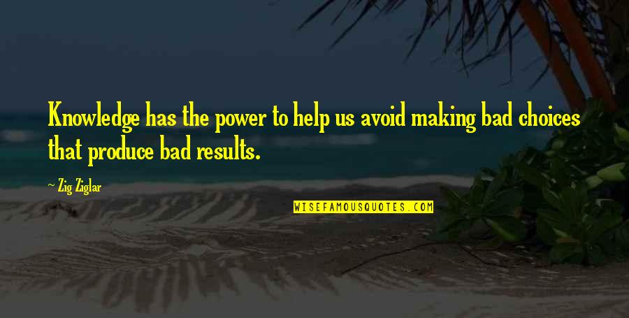 Eisenbart Sons Quotes By Zig Ziglar: Knowledge has the power to help us avoid
