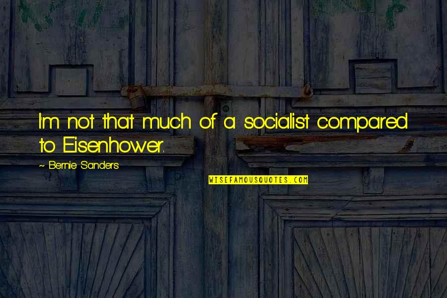 Eisenhower's Quotes By Bernie Sanders: I'm not that much of a socialist compared