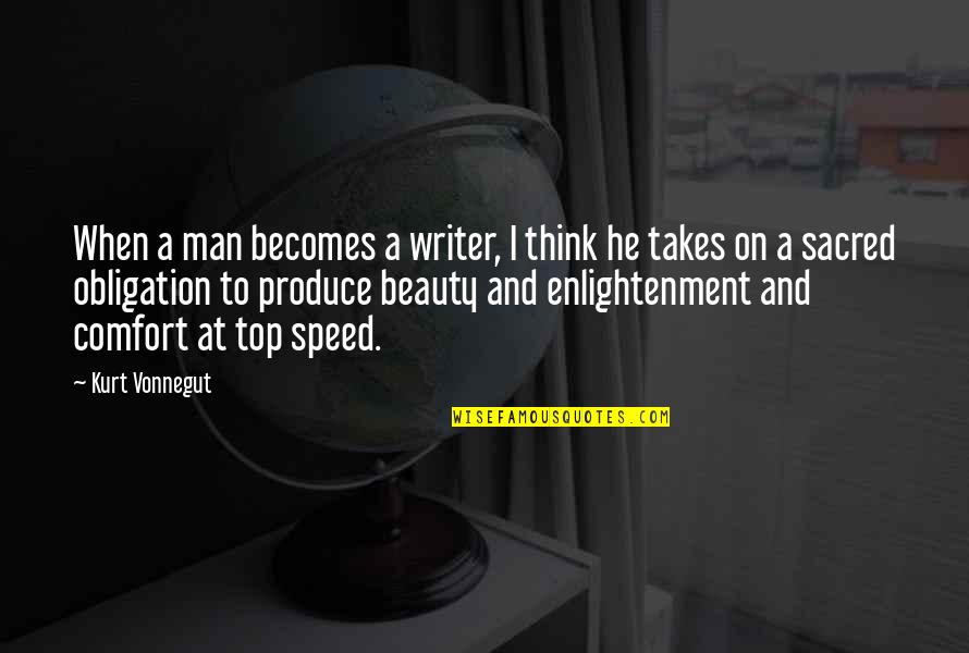 Ejner Johnson Quotes By Kurt Vonnegut: When a man becomes a writer, I think