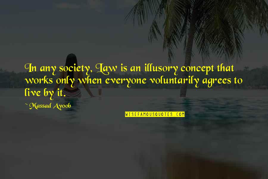 Ek Verlang Na Jou Quotes By Massad Ayoob: In any society, Law is an illusory concept Ek Verlang Na Jou Quotes By Massad Ayoob: In any society, Law is an illusory concept