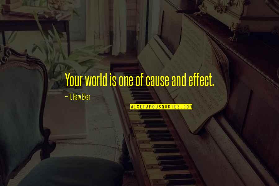 Eker Quotes By T. Harv Eker: Your world is one of cause and effect.