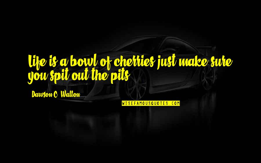 Ekeush Quotes By Dawson C. Walton: Life is a bowl of cherries just make Ekeush Quotes By Dawson C. Walton: Life is a bowl of cherries just make
