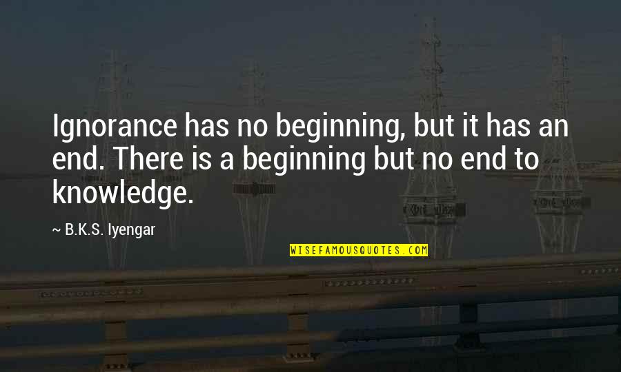 Ekornes Stressless Furniture Quotes By B.K.S. Iyengar: Ignorance has no beginning, but it has an