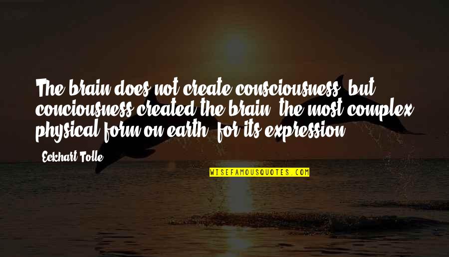 Ektoras Bodrini Quotes By Eckhart Tolle: The brain does not create consciousness, but conciousness Ektoras Bodrini Quotes By Eckhart Tolle: The brain does not create consciousness, but conciousness
