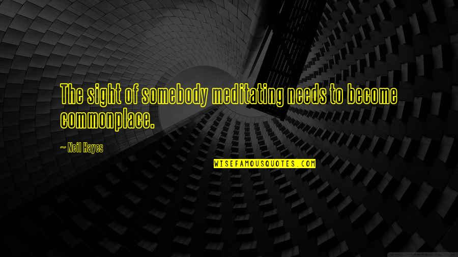 El Ctrico De Sintra Quotes By Neil Hayes: The sight of somebody meditating needs to become