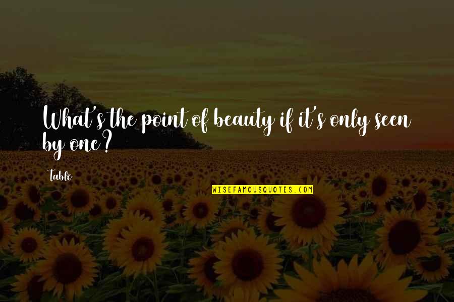 El Meson Quotes By Tablo: What's the point of beauty if it's only