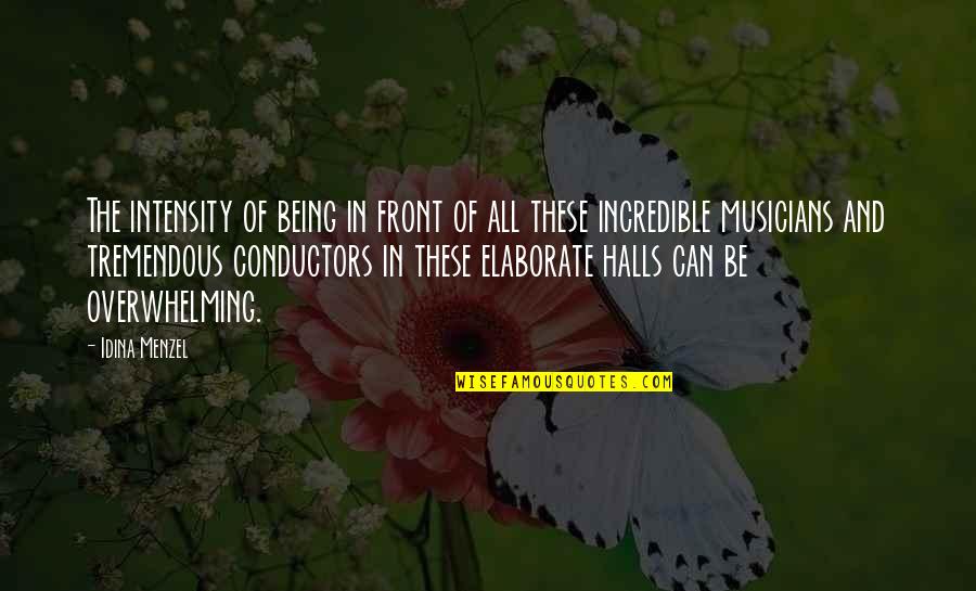 Elaborate Quotes By Idina Menzel: The intensity of being in front of all Elaborate Quotes By Idina Menzel: The intensity of being in front of all