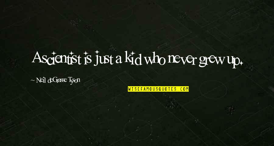Elaboration In Writing Quotes By Neil DeGrasse Tyson: A scientist is just a kid who never