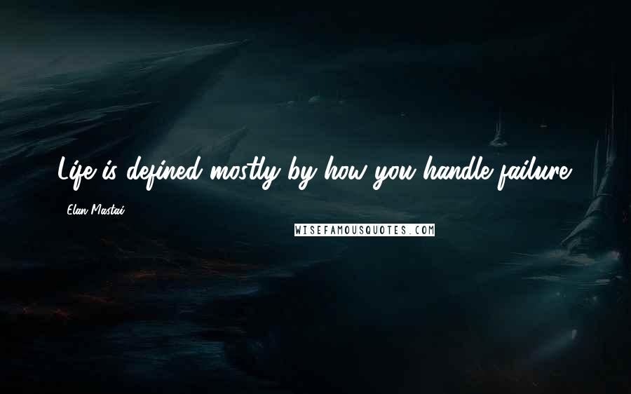 Elan Mastai quotes: Life is defined mostly by how you handle failure.