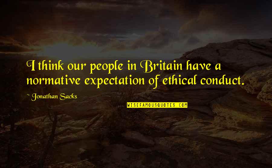 Eldritch Knight Quotes By Jonathan Sacks: I think our people in Britain have a