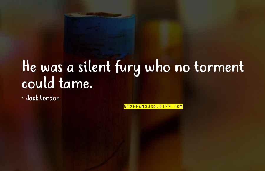 Electing Judges Quotes By Jack London: He was a silent fury who no torment