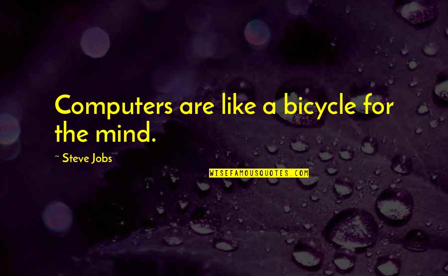 Elector Quotes By Steve Jobs: Computers are like a bicycle for the mind.