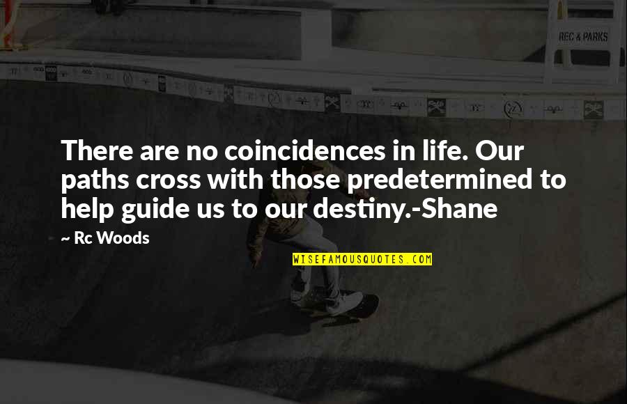 Electric Eels Quotes By Rc Woods: There are no coincidences in life. Our paths