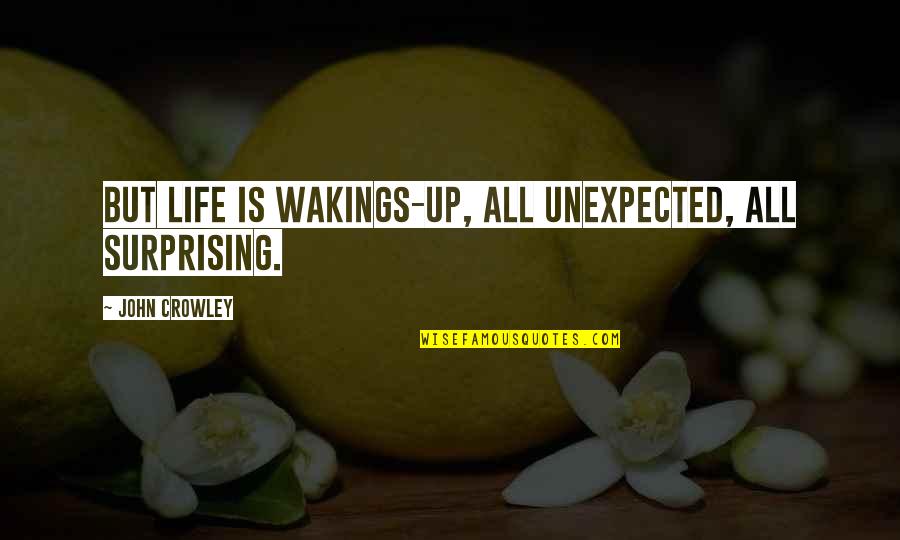 Electrical Funny Quotes By John Crowley: But life is wakings-up, all unexpected, all surprising. Electrical Funny Quotes By John Crowley: But life is wakings-up, all unexpected, all surprising.