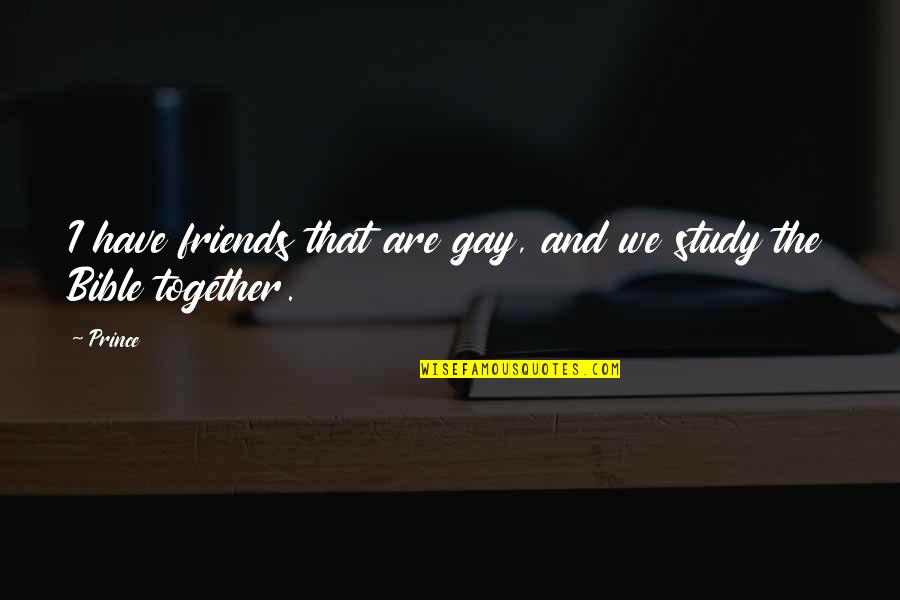 Electromagnetic Radiation Related Quotes By Prince: I have friends that are gay, and we