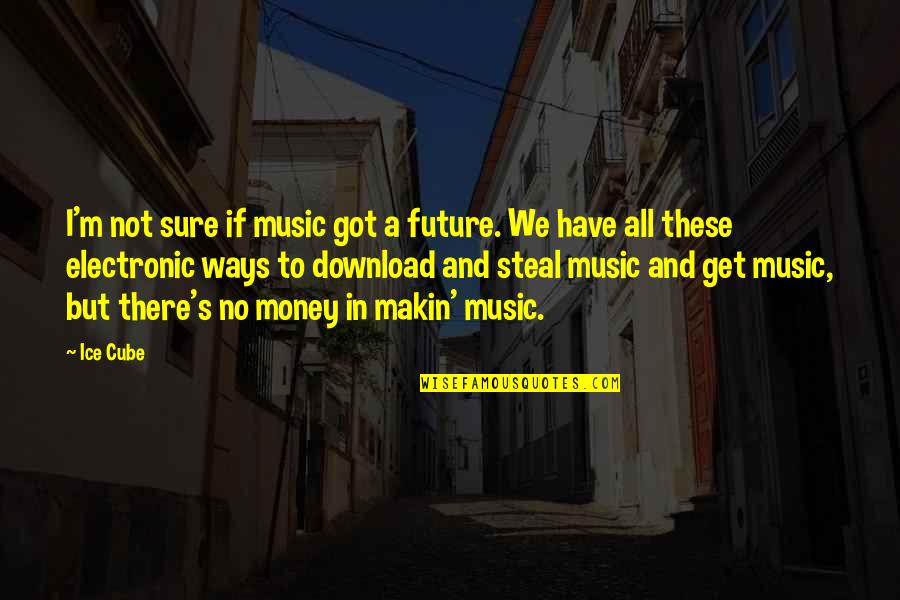 Electronic Music Quotes By Ice Cube: I'm not sure if music got a future.
