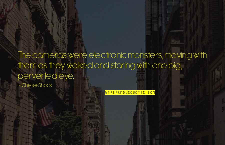 Electronic Technology Quotes By Chelsie Shock: The cameras were electronic monsters, moving with them