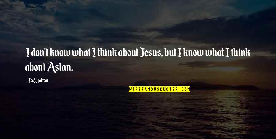 Elements Thesaurus Quotes By Jo Walton: I don't know what I think about Jesus,
