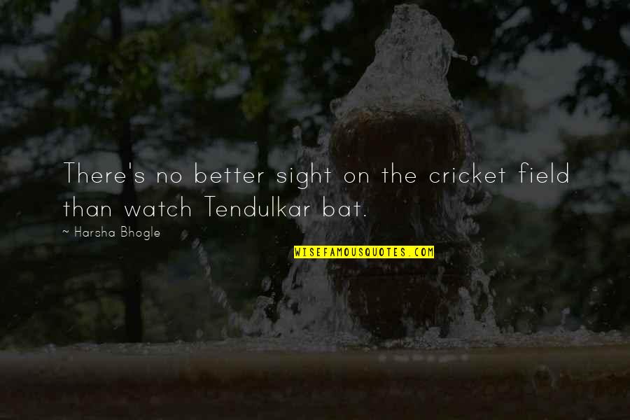 Elendilmir Quotes By Harsha Bhogle: There's no better sight on the cricket field