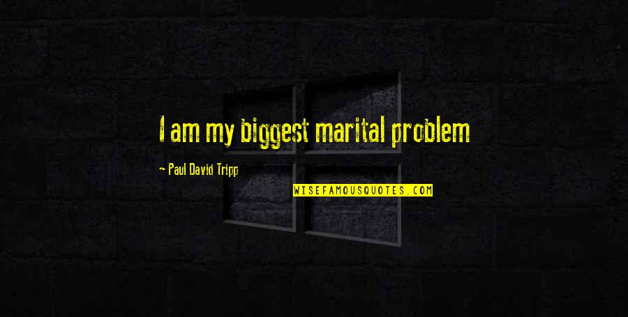 Eleni Menegaki Quotes By Paul David Tripp: I am my biggest marital problem Eleni Menegaki Quotes By Paul David Tripp: I am my biggest marital problem