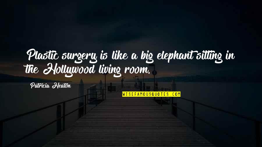 Elephant In The Room Quotes By Patricia Heaton: Plastic surgery is like a big elephant sitting
